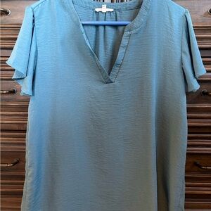 Maurices Teal V-Neck Top